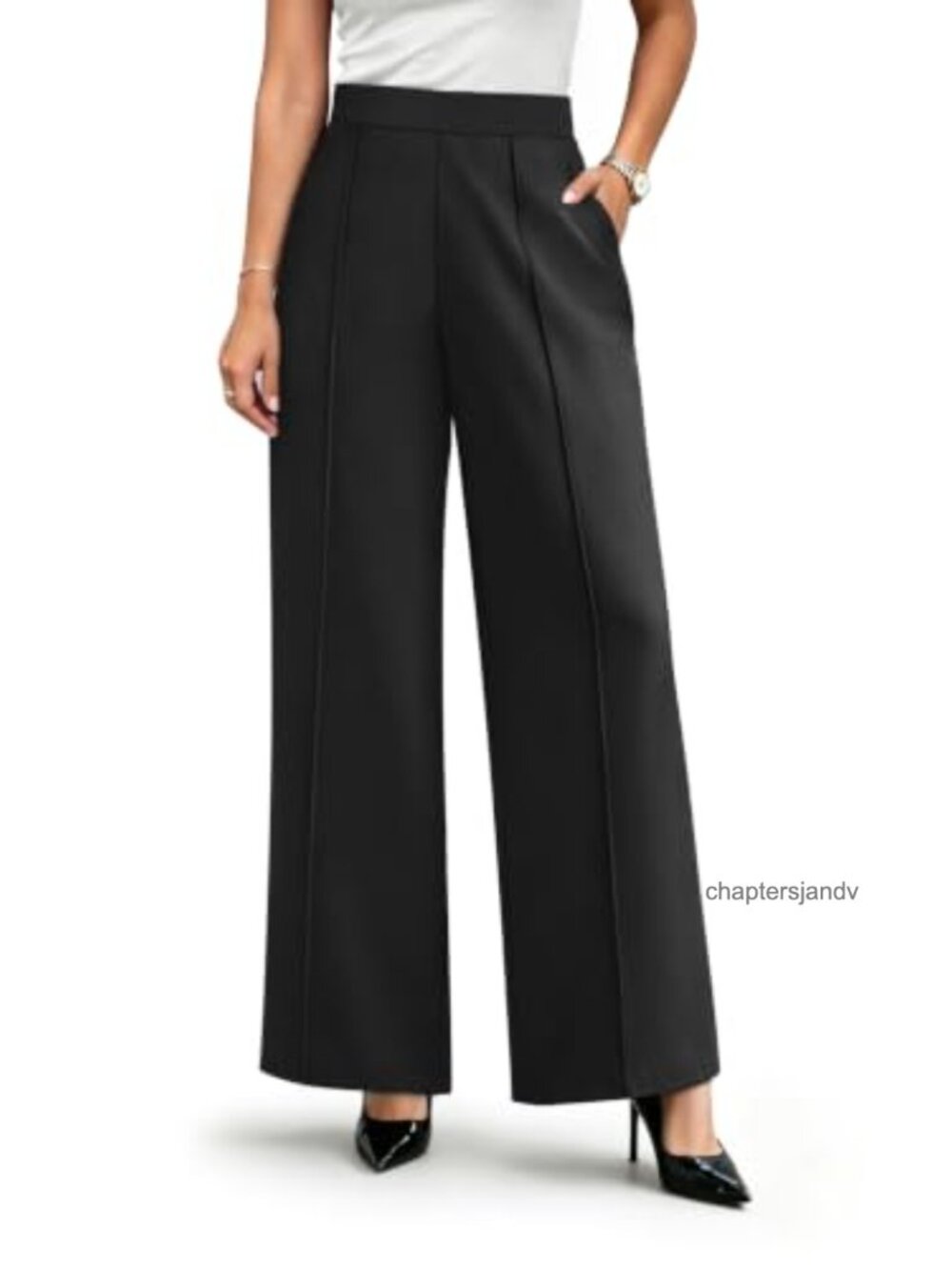 Wide Leg Dress Pants for Women Business Casual Work Slacks High Waisted